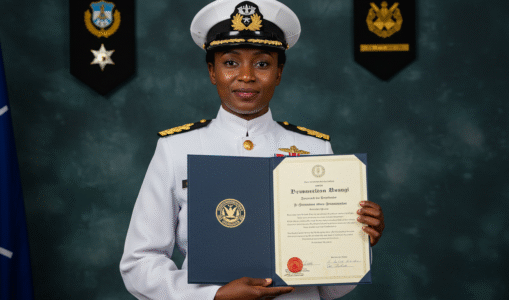 Kenyan-born U.S. Navy Officer Promoted to Commander